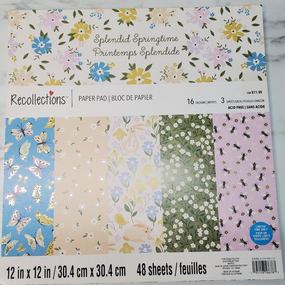 Brand New - Limited Time Recollections "Splendid Springtime" Paper 12in.x12in. - Picture 1 of 5